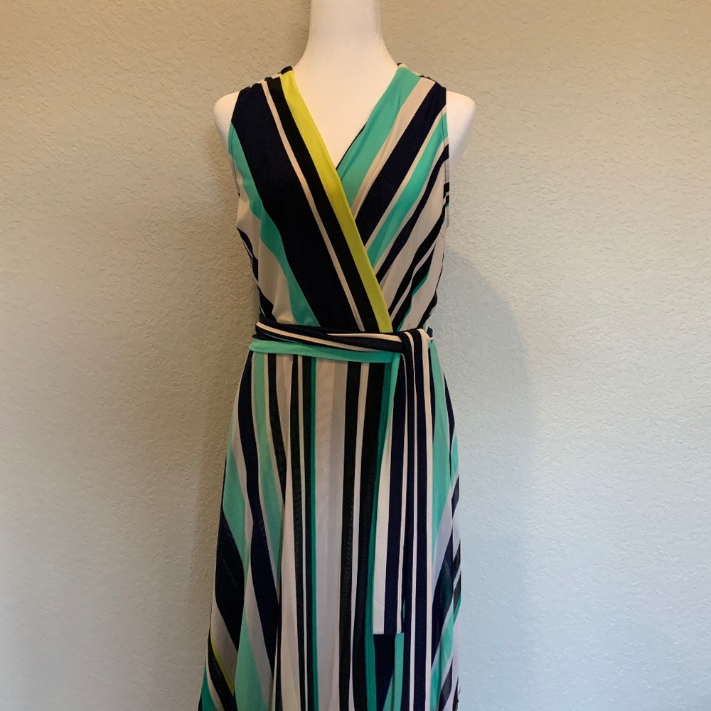 Blue tones stripped DRESS